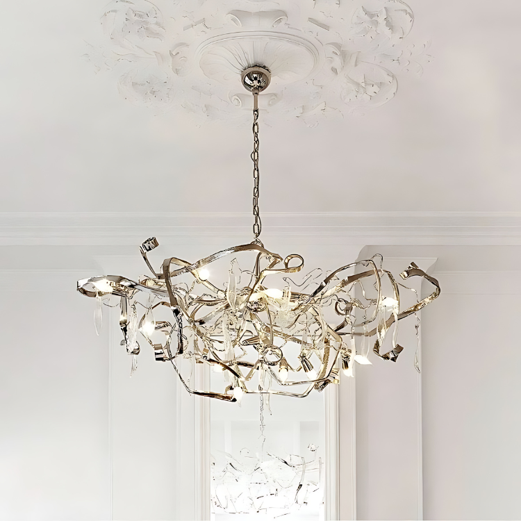 Candil moderno plata - candiles modernos